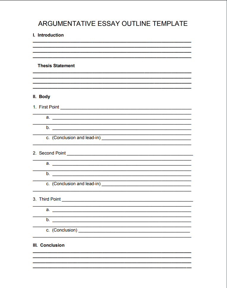 definition argument essay template