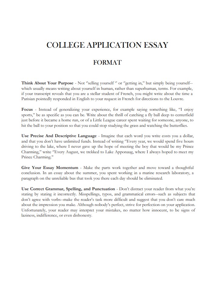 write the best college application essay