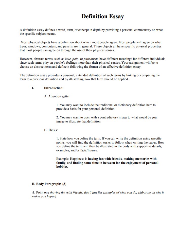 writing a definition essay complete guide with examples what is the definition of an essay