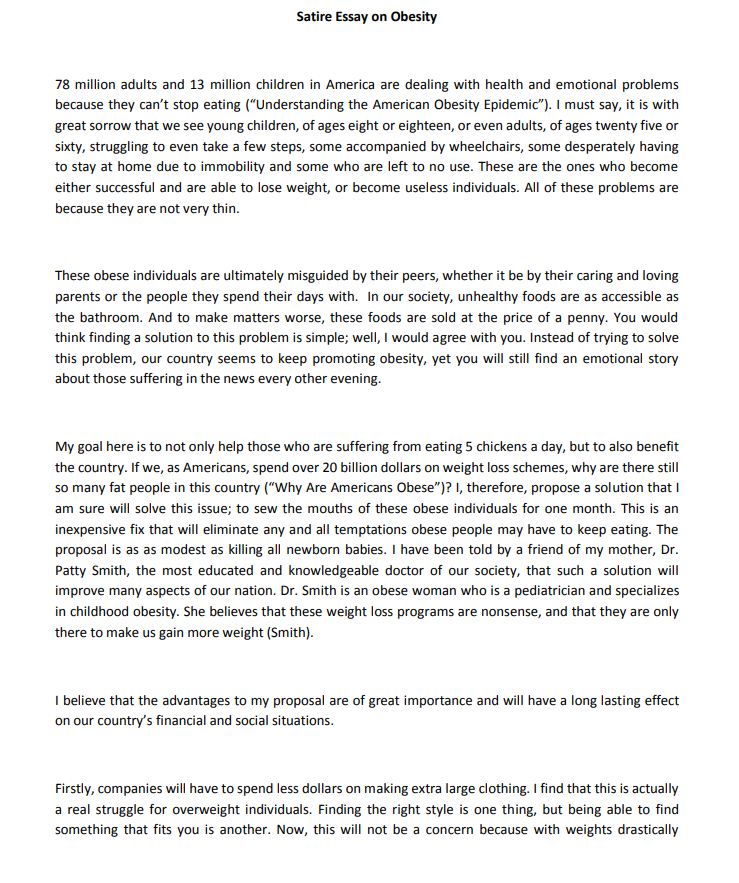 Essay on satire