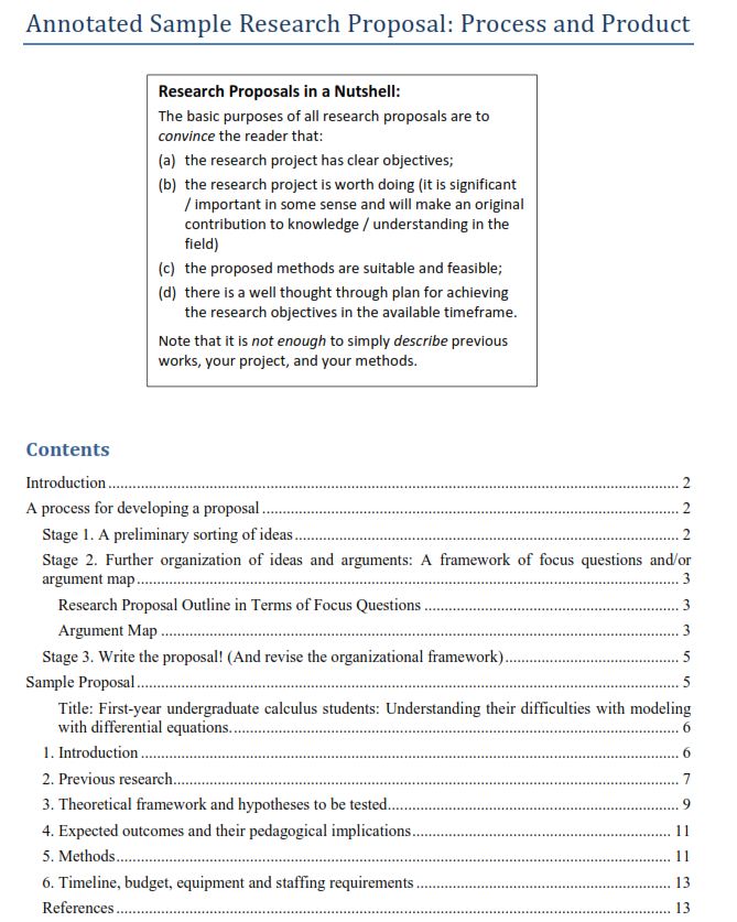 how do you write a basic research proposal