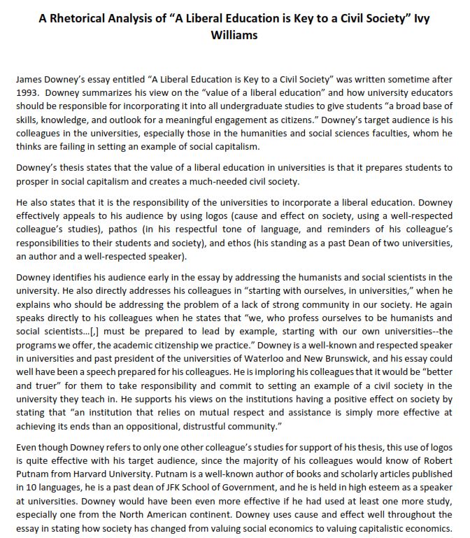 rhetorical analysis essay examples to write better essays an example of a rhetorical analysis essay